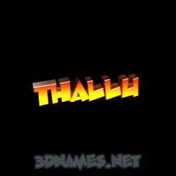 thallu in Black Background style - 3D name wallpaper