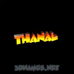 thanal in Black Background style - 3D name wallpaper