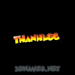 thanhloc in Black Background style - 3D name wallpaper