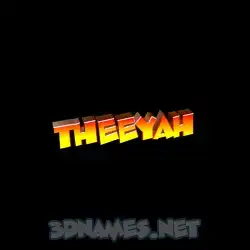 theeyah in Black Background style - 3D name wallpaper