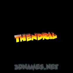 thendral in Black Background style - 3D name wallpaper
