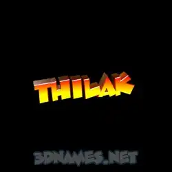 thilak in Black Background style - 3D name wallpaper