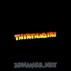 thirthagiri in Black Background style - 3D name wallpaper
