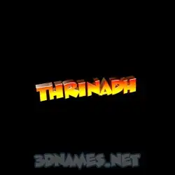 thrinadh in Black Background style - 3D name wallpaper
