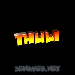 thuli in Black Background style - 3D name wallpaper
