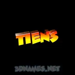 tiens in Black Background style - 3D name wallpaper