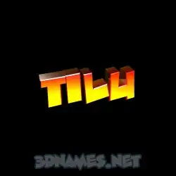 tilu in Black Background style - 3D name wallpaper