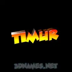 timur in Black Background style - 3D name wallpaper