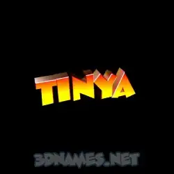 tinya in Black Background style - 3D name wallpaper