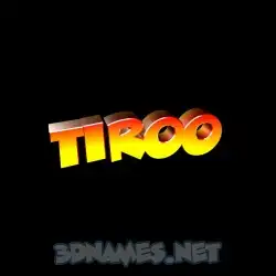 tiroo in Black Background style - 3D name wallpaper
