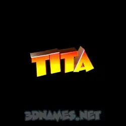 tita in Black Background style - 3D name wallpaper