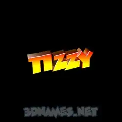 tizzy in Black Background style - 3D name wallpaper