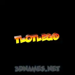 tlotlego in Black Background style - 3D name wallpaper