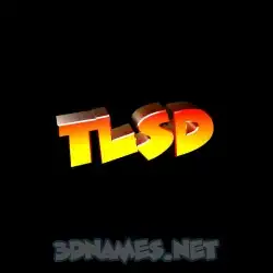 tlsd in Black Background style - 3D name wallpaper