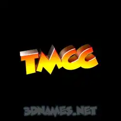 tmcc in Black Background style - 3D name wallpaper