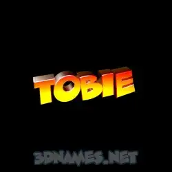 tobie in Black Background style - 3D name wallpaper