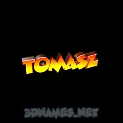 tomasz in Black Background style - 3D name wallpaper