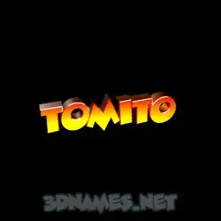 tomito in Black Background style - 3D name wallpaper