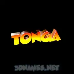 tonga in Black Background style - 3D name wallpaper