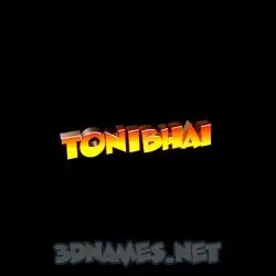 tonibhai in Black Background style - 3D name wallpaper