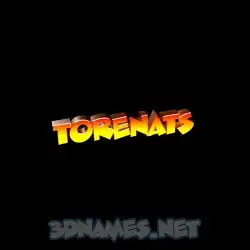 torenats in Black Background style - 3D name wallpaper