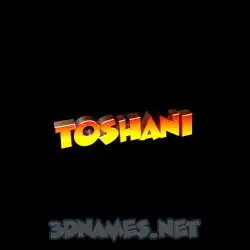toshani in Black Background style - 3D name wallpaper