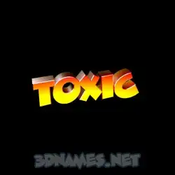 toxic in Black Background style - 3D name wallpaper