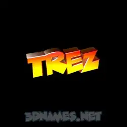 trez in Black Background style - 3D name wallpaper