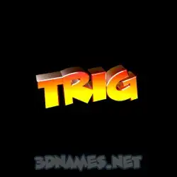 trig in Black Background style - 3D name wallpaper
