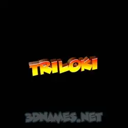 triloki in Black Background style - 3D name wallpaper