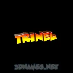 trinel in Black Background style - 3D name wallpaper