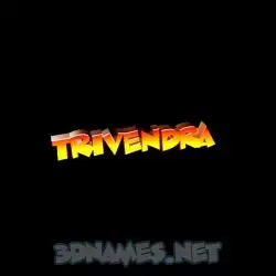 trivendra in Black Background style - 3D name wallpaper