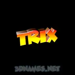 trix in Black Background style - 3D name wallpaper