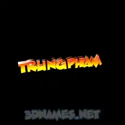 trungpham in Black Background style - 3D name wallpaper