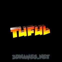 tuful in Black Background style - 3D name wallpaper