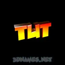 tut in Black Background style - 3D name wallpaper