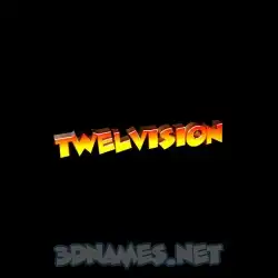 twelvision in Black Background style - 3D name wallpaper