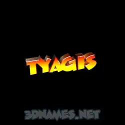 tyagis in Black Background style - 3D name wallpaper