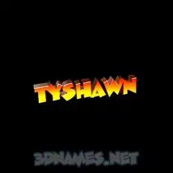 tyshawn in Black Background style - 3D name wallpaper