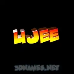 ujee in Black Background style - 3D name wallpaper