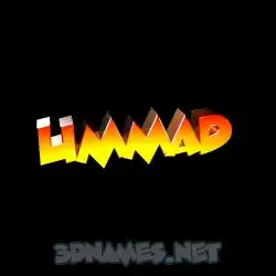 ummad in Black Background style - 3D name wallpaper
