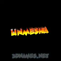 unmesha in Black Background style - 3D name wallpaper