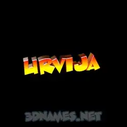 urvija in Black Background style - 3D name wallpaper