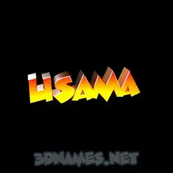 usama in Black Background style - 3D name wallpaper