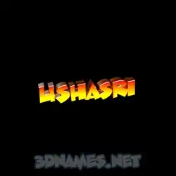 ushasri in Black Background style - 3D name wallpaper
