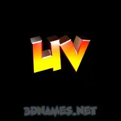 uv in Black Background style - 3D name wallpaper