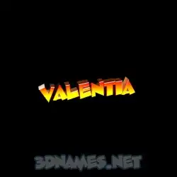 valentia in Black Background style - 3D name wallpaper