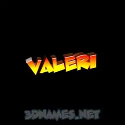 valeri in Black Background style - 3D name wallpaper