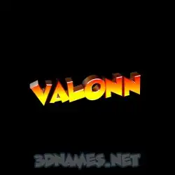 valonn in Black Background style - 3D name wallpaper