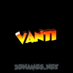 vanti in Black Background style - 3D name wallpaper